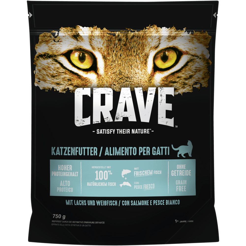 CRAVE™ Katze Beutel Adult mit Lachs und Weissfisch 750g - 1