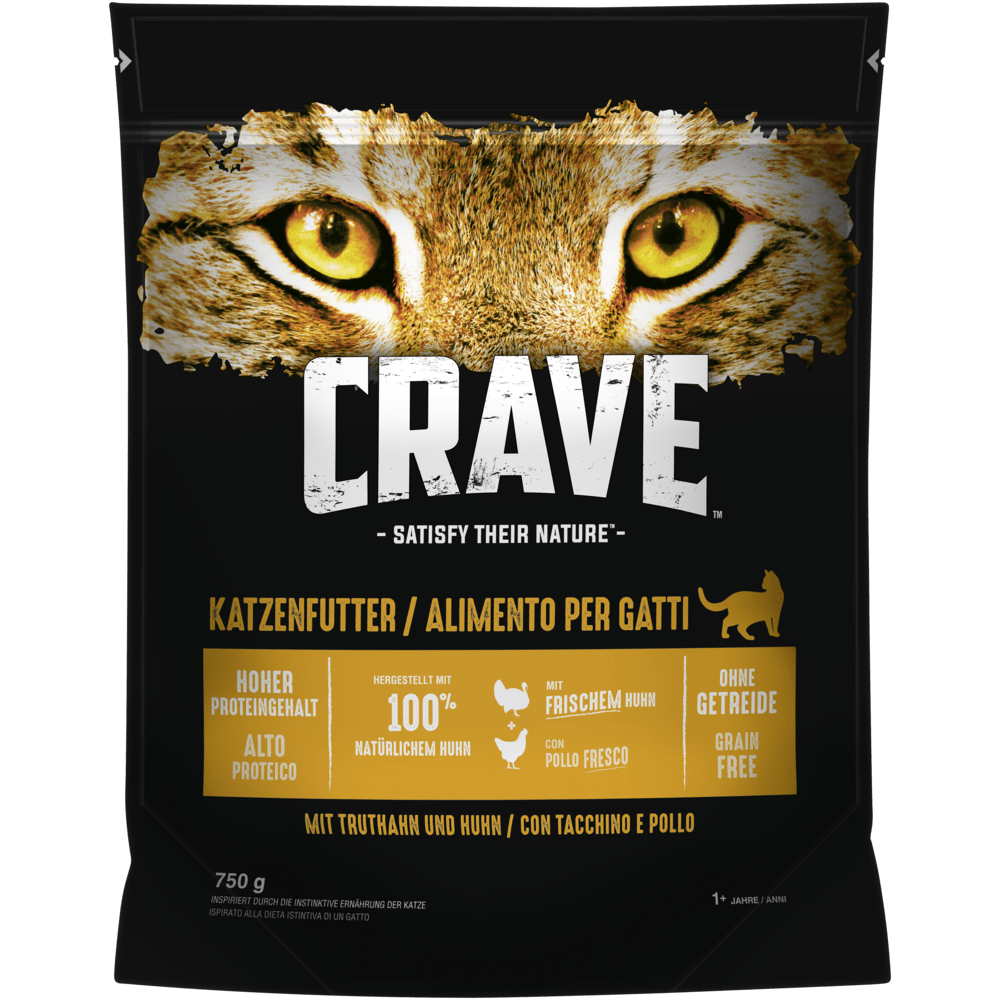 CRAVE™ Katze Beutel Adult mit Truthahn und Huhn 750g - 1