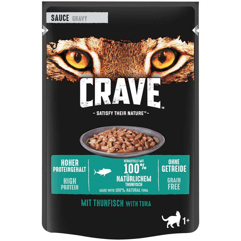 CRAVE™ Katze Portionsbeutel Sauce mit Thunfisch 85g - 1