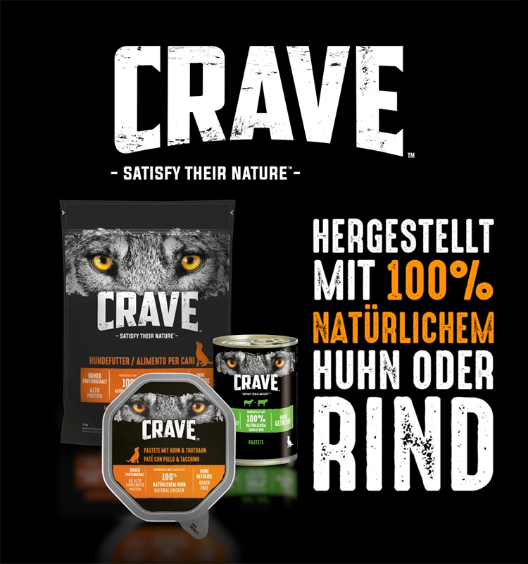 Hunde- und Katzenfutter mit hohem Proteingehalt | CRAVE