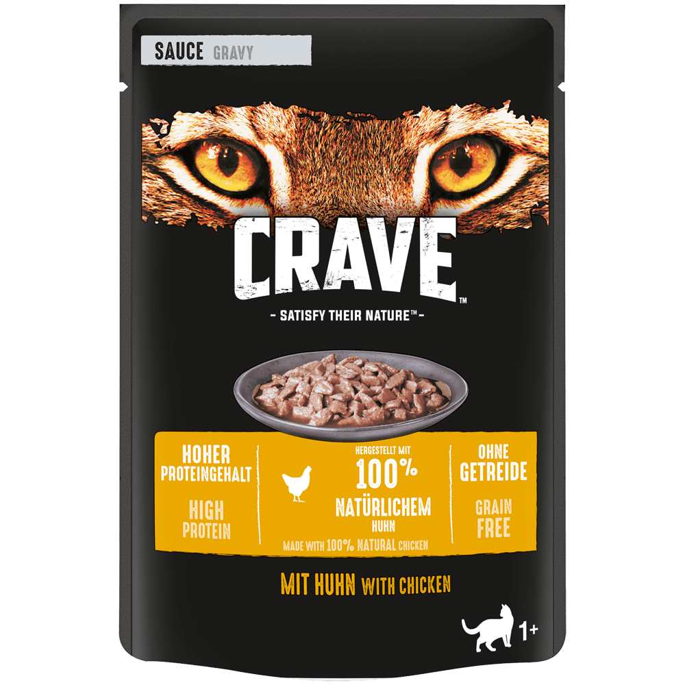 CRAVE™ Katze Portionsbeutel Sauce mit Huhn 85g - 1