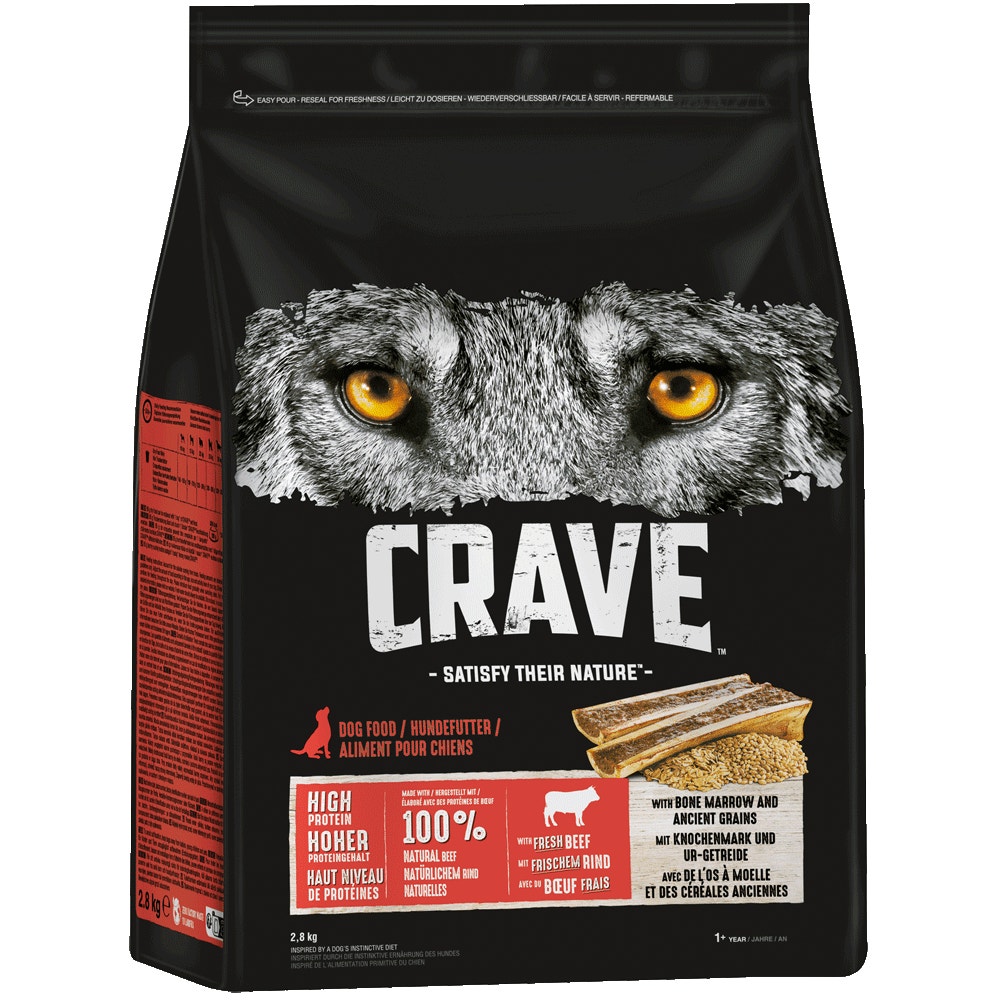 CRAVE™ Rind, Knochenmark & Ur-Getreide, 2,8kg - 1