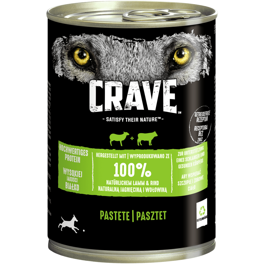 CRAVE Lamm & Rind in Pastete, 400g | Nassfutter
